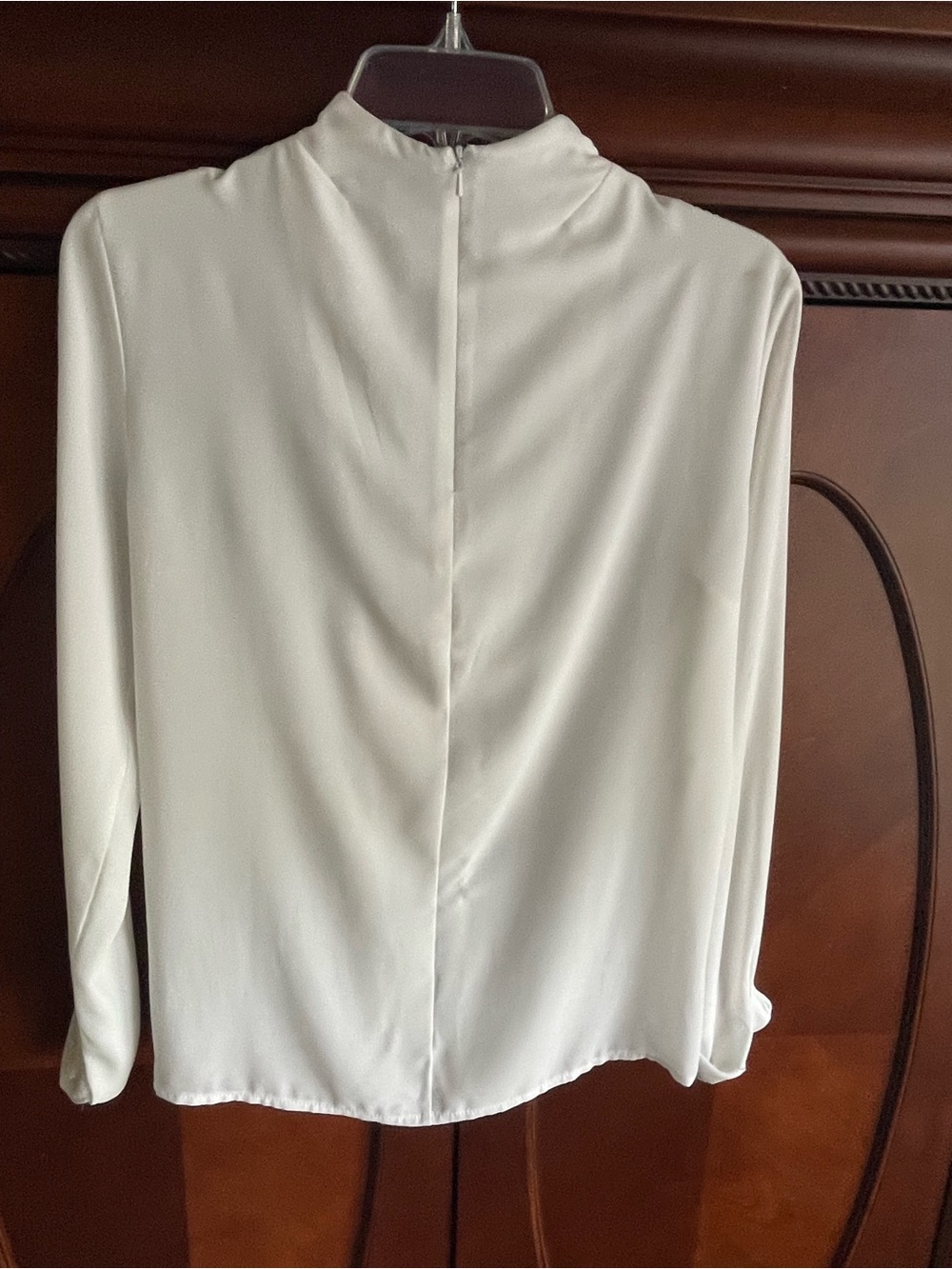Topshop white Mock Neck Long-Sleeve Blouse - Picture 2 of 3